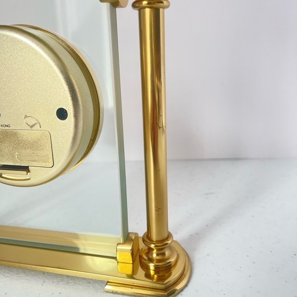 Seth Thomas Brass Plated Quartz Mantle Clock - Picture 4 of 5